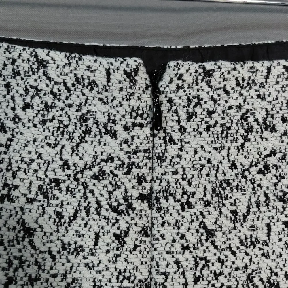 Calvin Klein Gray Pencil Knee Length Tweed Lined Skirt Women Size 6